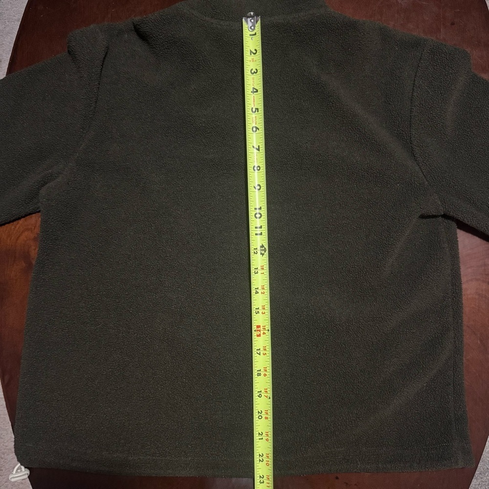 Aeropostale Aero Tec Fleece Quarter Zip Pullover Sweater Green/White Boys XL - Picture 10 of 15